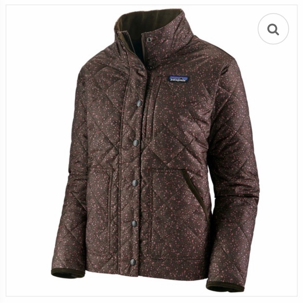 Patagonia Women's Back Pasture Brown Floral Quilted Jacket